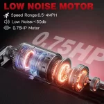 Superjoe Walking Pad Treadmill Under Desk 2 in 1 with Remote Control & Removable Handrails, Under Desk Treadmills for Home Exercise, Walking Running Jogging Machine LED Display Free Installation, Red - Image 3